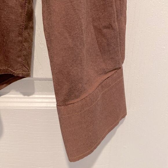 APRICOTTREE Men long sleeve shirt gorgeous blue and gold embroidery stretchy L - Picture 4 of 9